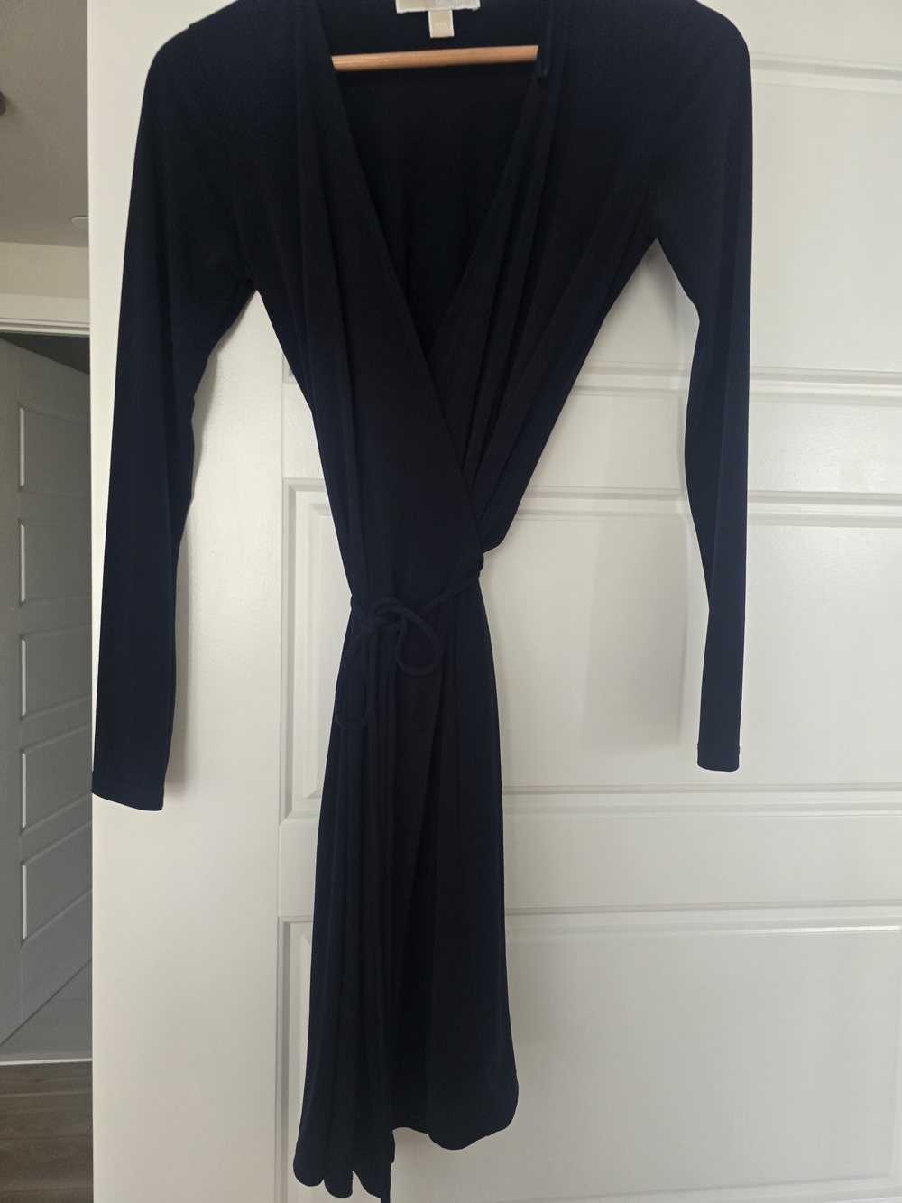 Michael Kors Deep Navy Wrap Dress with Tie